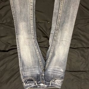Maurice’s boot cut faded black jeans!